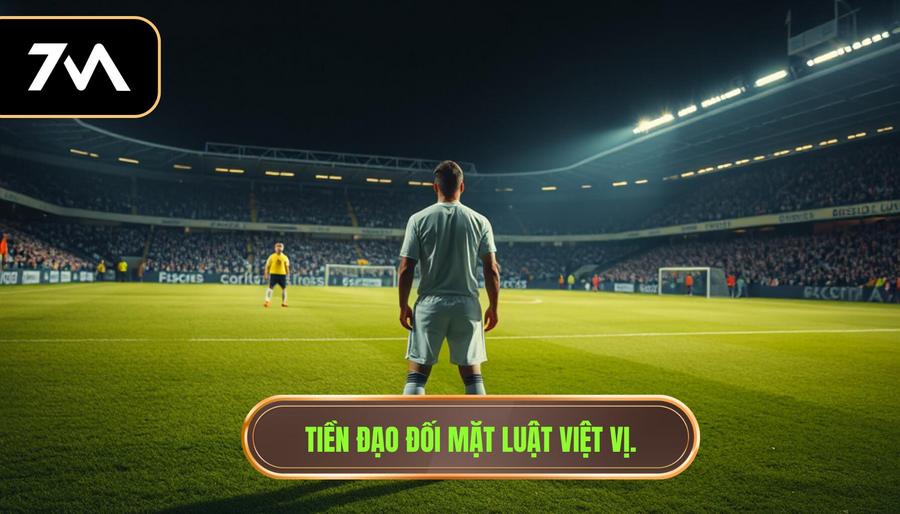 3. Tiền đạo đối mặt luật việt vị.